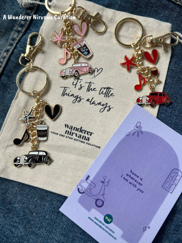 The Weekend Edit | Keychain Set of 3 | Multipurpose Bagcharms