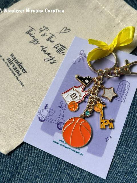 Basketball giraffe Star Jersey Sneaker Keychain Bagcharm