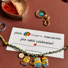 Minion Charm Rakhi Keychain