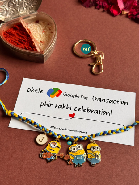 Minion Charm Rakhi Keychain