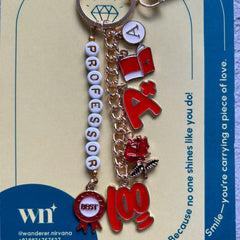 Professor Beaded Keychain Bagcharm