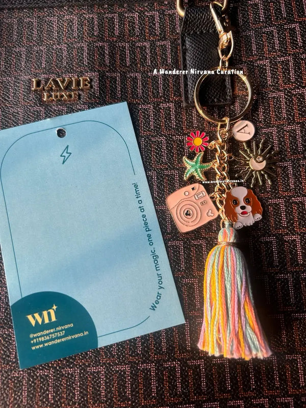 Polaroid Personalised Boho Keychain Bagcharm