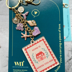 Beach Lavender Personalised Home Keychain Bagcharm