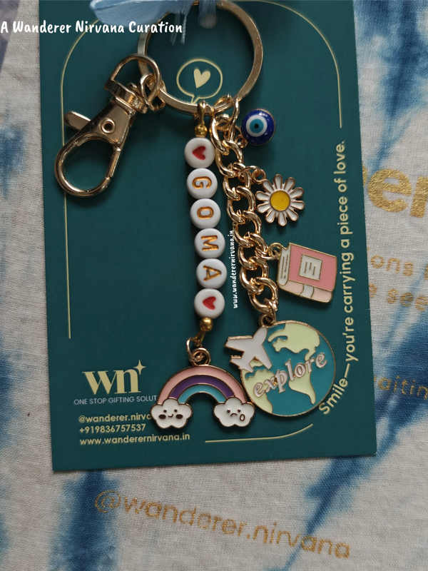 Explore Book Rainbow Evileye name Keychain Bagcharm
