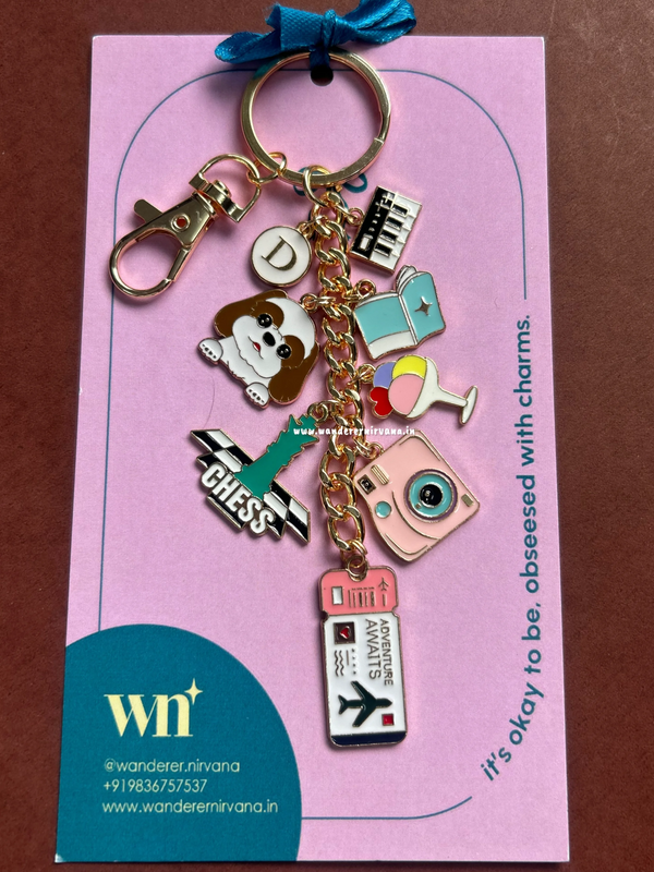 Travel Chess Dog book Camera Keychain