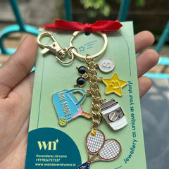 Tennis Star coffee Keychain
