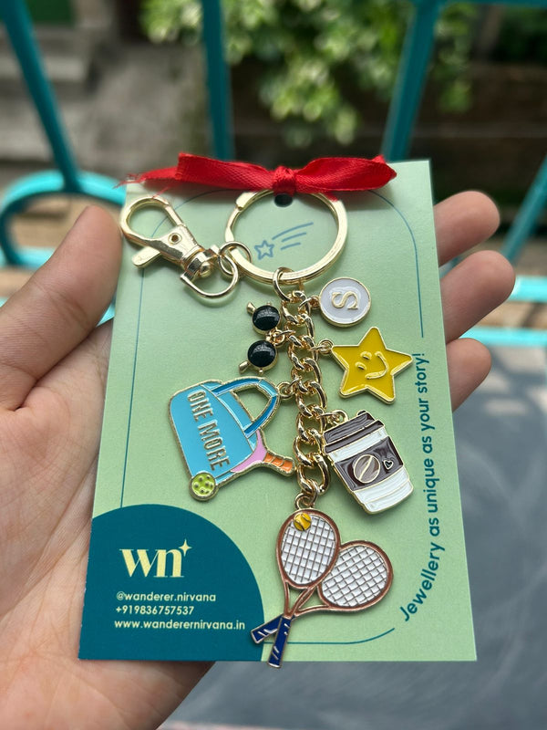Tennis Star coffee Keychain
