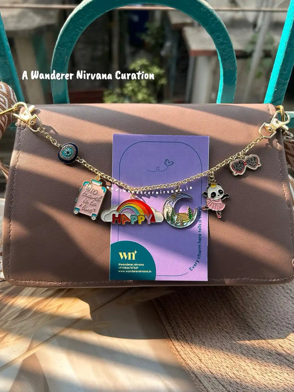 Travel Happy Panda Mood Bagcharm Chain