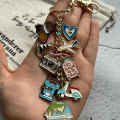 Camera Scooty Coffee Yatch Travel Time Keychain Bagcharm