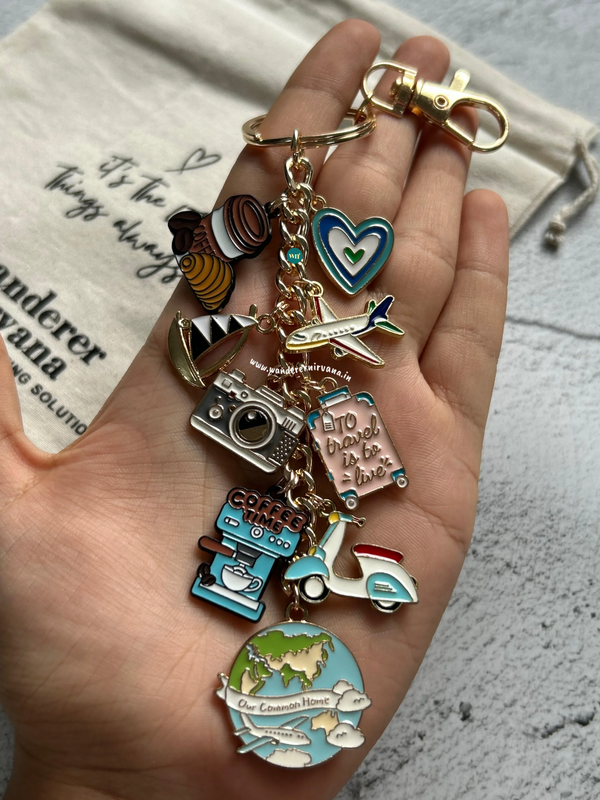 Camera Scooty Coffee Yatch Travel Time Keychain Bagcharm