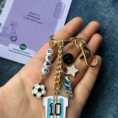 Messi - The Goat football Keychain Bagcharm