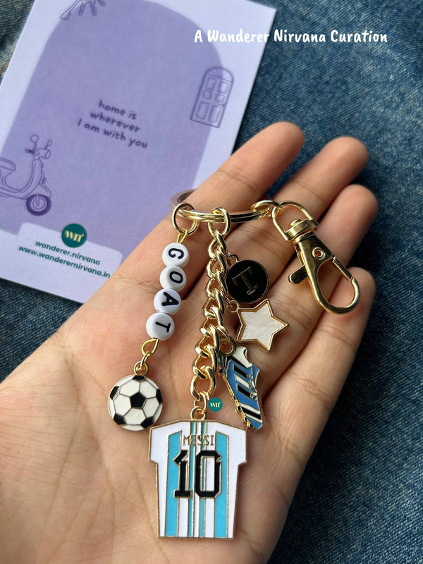 Messi - The Goat football Keychain Bagcharm