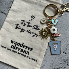 A Golden Goal Football Keychain | Haaland Inspired Personalised Football Keychain