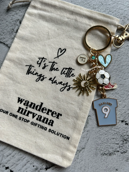 A Golden Goal Football Keychain | Haaland Inspired Personalised Football Keychain