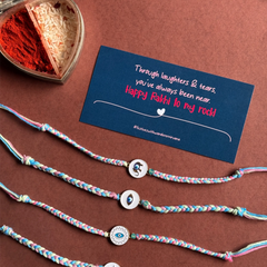 Evileye Pastel Aura  Rakhi set of 4