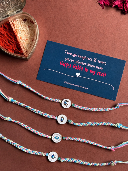 Evileye Pastel Aura  Rakhi set of 4