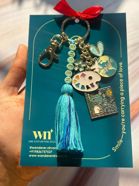Name Artist Explore Boho Bagcharm Keychain