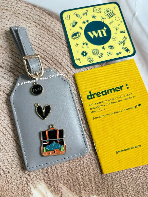 11:11 Travel Grey Luggage Tag