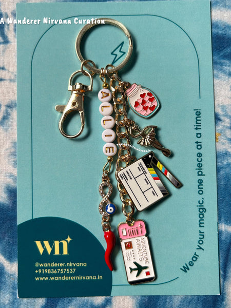 Allie Off Campus Inspired Personalised Keychain Bagcharm | Theatre Girl Aesthetic Custom Keychain