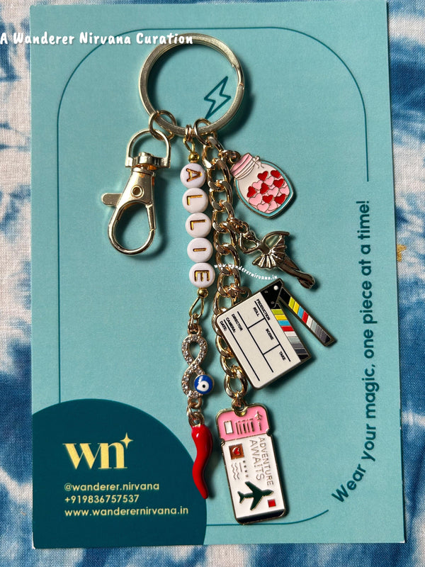 Allie Off Campus Inspired Personalised Keychain Bagcharm | Theatre Girl Aesthetic Custom Keychain