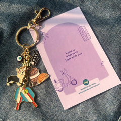 Pickleball Flight coffee dog Keychain