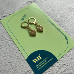 Heart Key Earrings