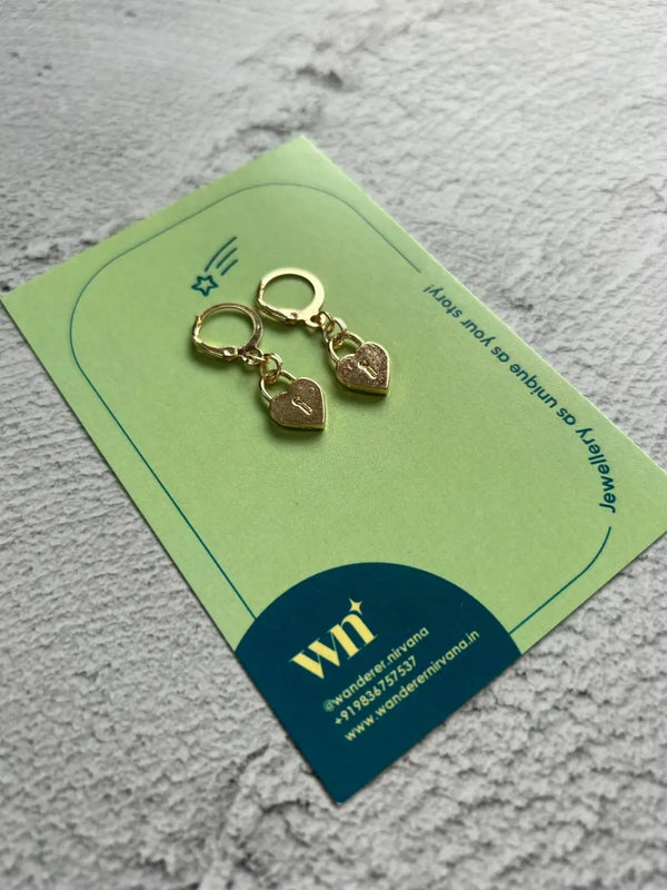 Heart Key Earrings