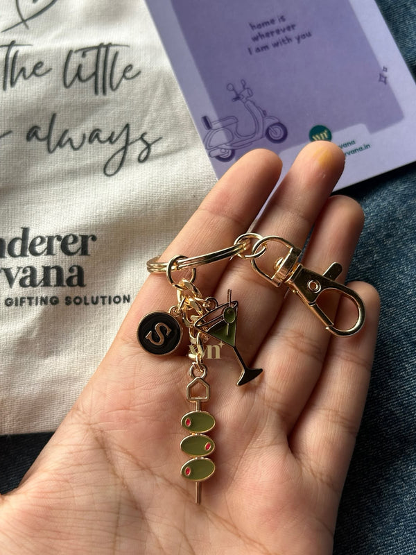 Martini Olives you Keychain Bagcharm
