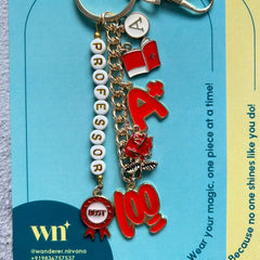 Professor Beaded Keychain Bagcharm