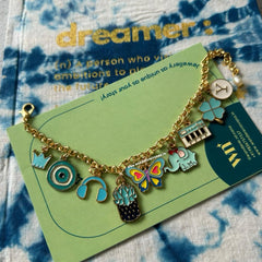 Blue Luck charm bracelet