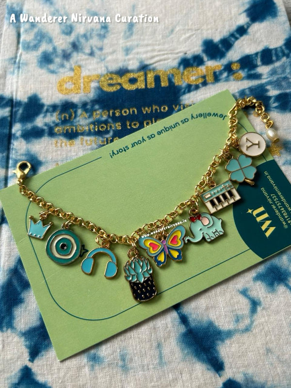 Blue Luck charm bracelet