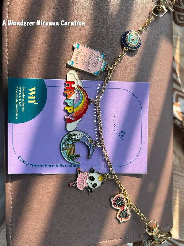 Travel Happy Panda Mood Bagcharm Chain