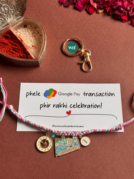 Swimmer Rakhi and Keychain