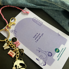 Panda Playlist Music Keychain | Cute Handmade Multipurpose Bagcharm