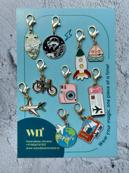 Travel themed Shoe Charm ( Set of 10)