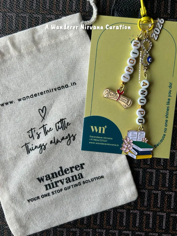 Personalised Infinity Evileye Graduate 2026 Bagcharm