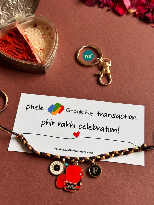 Boxing Charm Rakhi Keychain