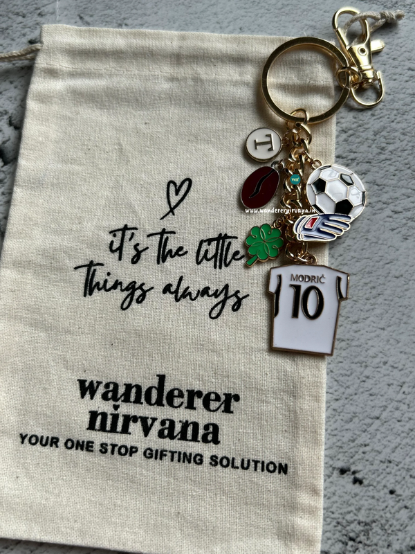 A Lucky Midfielder Football Keychain | Modrić Inspired Personalised Football Keychain