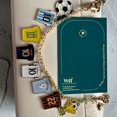 A Football Legends bagcharm Chain | Personalised Football Fan Gift