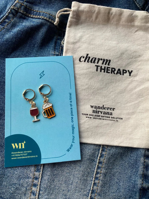 Beer Wine Earrings