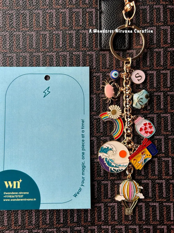 Evileye Oceanic Vibe Boarding Pass Bagcharm Keychain