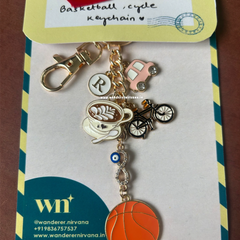 Basketball Cycle Coffee Keychain