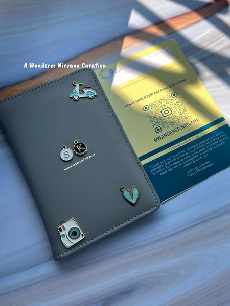 Grey Personalised Camera Passport Cover