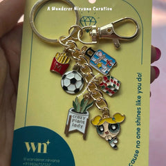 Fries , Travel, football, Gift, plantlady, Powerpuff Keychain