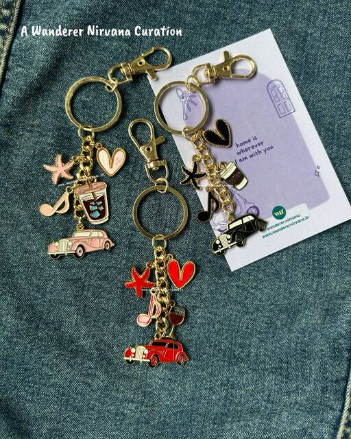 The Weekend Edit | Keychain Set of 3 | Multipurpose Bagcharms