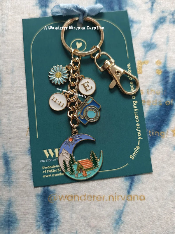 Travel 11:11 moon camera Keychain Bagcharm
