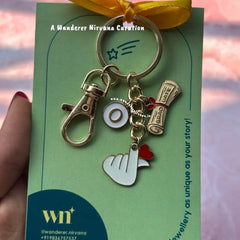 Korean Heart Personalised Graduation Keychain Bagcharm