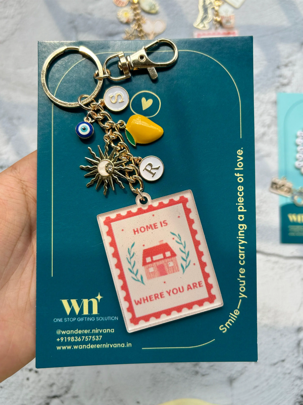 Summer of Mango Sunshine Home Story Personalised Keychain