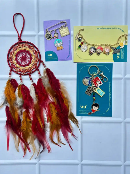Harry Potter Dreamcatcher Bracelet Brooch Keychain Combo