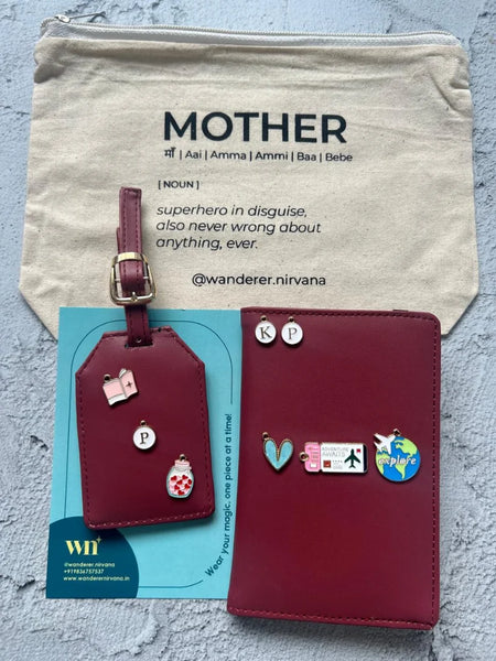 Passport Cover and Luggage tag Combo for Maa